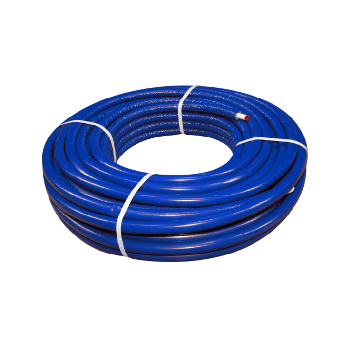 BONFIX 2003310 - Alu-pers meerlagenbuis + 6 mm isolatie blauw - 20 x 2 mm (rol 50 meter)
