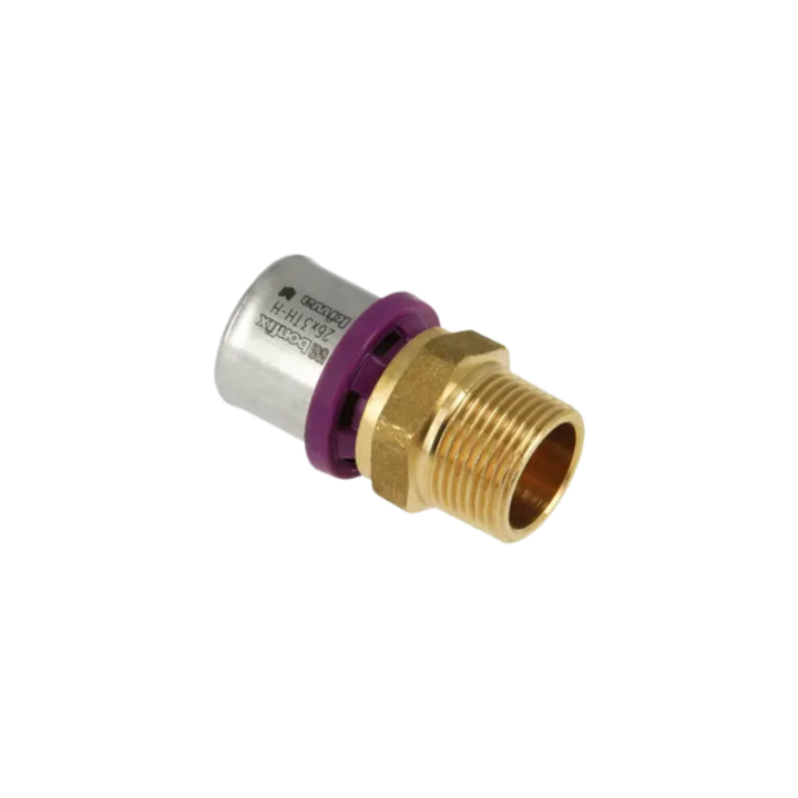 BONFIX 2000265 - Perskoppeling recht -Messing - 26 x 1" G M