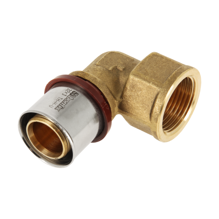 BONFIX 2001160 - Perskoppeling knie 90° - Messing - 32 x 1" G F