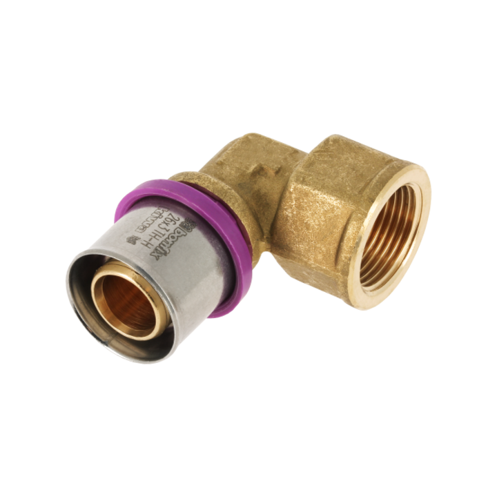 BONFIX 2001155 - Perskoppeling knie 90° - Messing - 26 x 1" G F