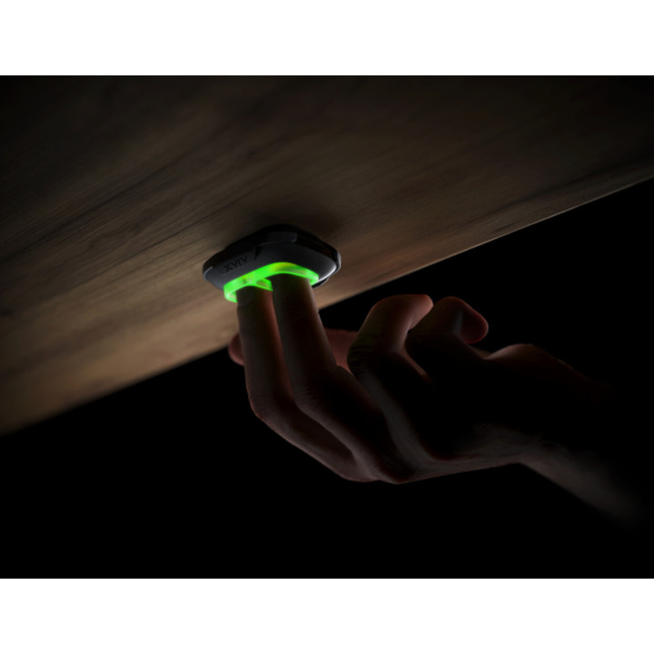 Ajax DoubleButton, zwart, draadloze overvalknop