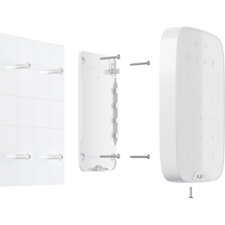 Ajax KeyPad Plus, wit, keypad met rfid lezer