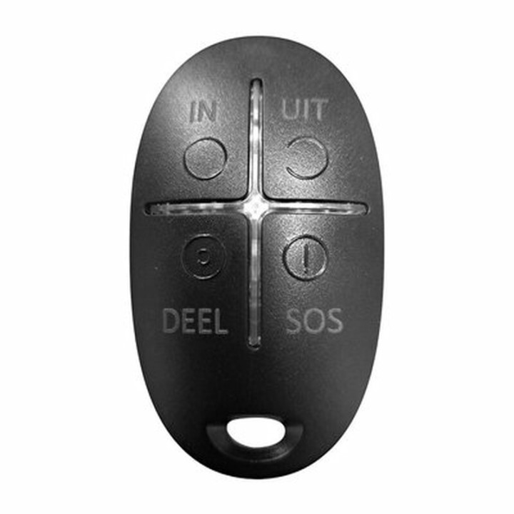 Ajax SpaceControl, zwart, draadloze afstandsbed met lasering