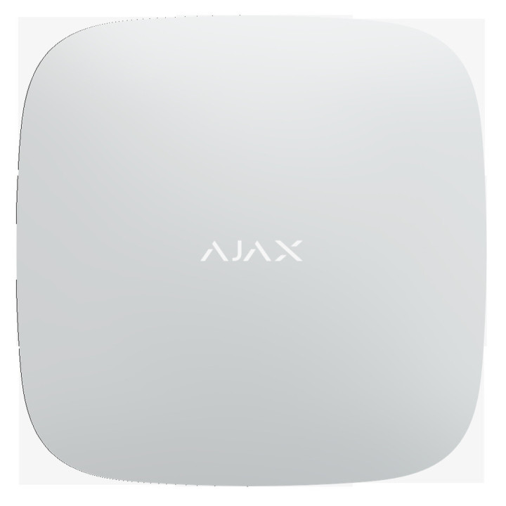 Ajax Hub 2, wit, met 2x GSM en IP communicatie