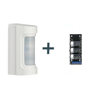 OPTEX draadloze PIR/Radar buitendetector, Wit met AM