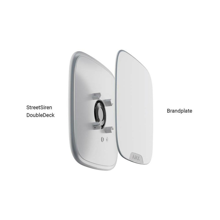 Ajax Double Deck StreetSiren, wit, draadloze buitensirene