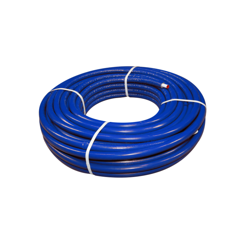 BONFIX 2003305 - Alu-pers meerlagenbuis + 6 mm isolatie blauw - 16 x 2 mm (rol 50 meter)