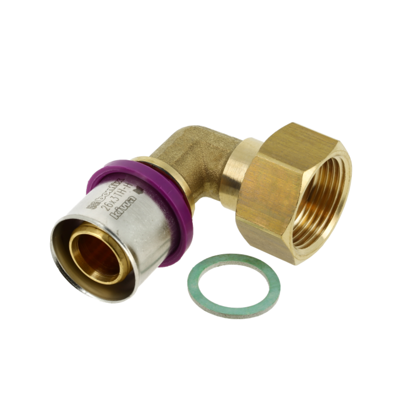 BONFIX 2002115 - Perskoppeling knie 90° - Messing - 26 x 3/4'' G F