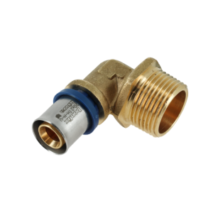 BONFIX 2001037 - Perskoppeling haaks 90° - Messing - 20 x 1" G M