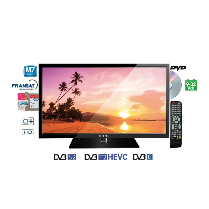 Teleco TEK 24D TV24",DVB-S2/T2,DVD,9-32V,HEVC,M7 Fastscan,Teleco TEK 24D TV24",DVB-S2/T2,DVD,9-32V,HEVC,M7 Fastscan