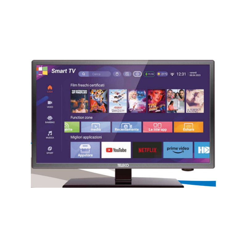 Teleco TEK 24W11 SMART TV24" Andriod 11, DVB-S2/T2,9-32V,Teleco TEK 24W11 SMART TV24" Andriod 11, DVB-S2/T2,9-32V