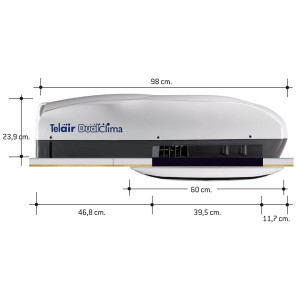 Telair Dual-Clima 8400H Airco/Heater/RC 900W 8400BTU 2,4kW,Telair Dual-Clima 8400H Airco/Heater/RC 900W 8400BTU 2,4kW