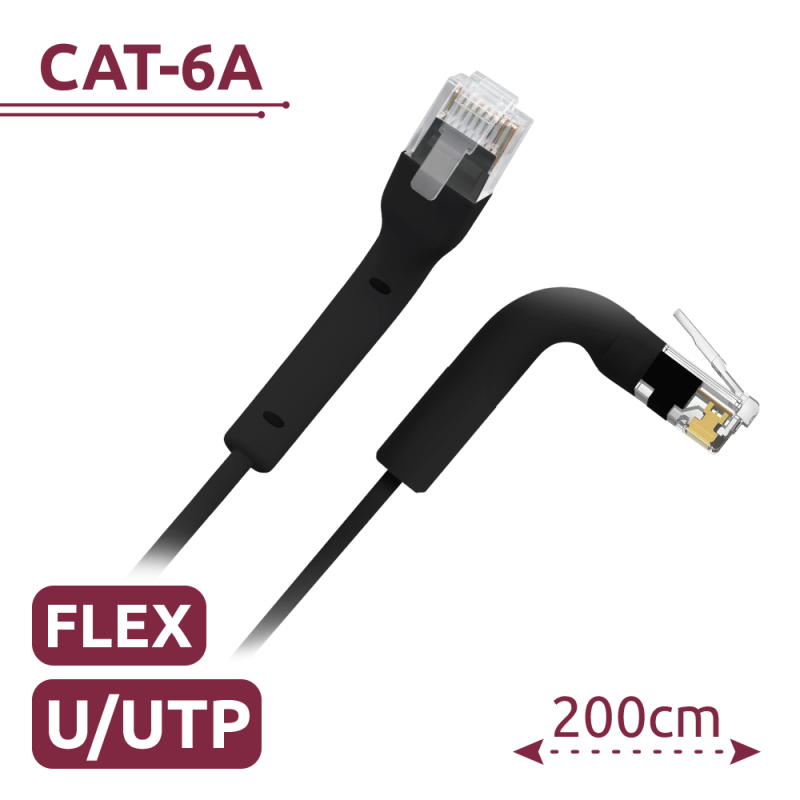 UTP6A-FLEX-2BK