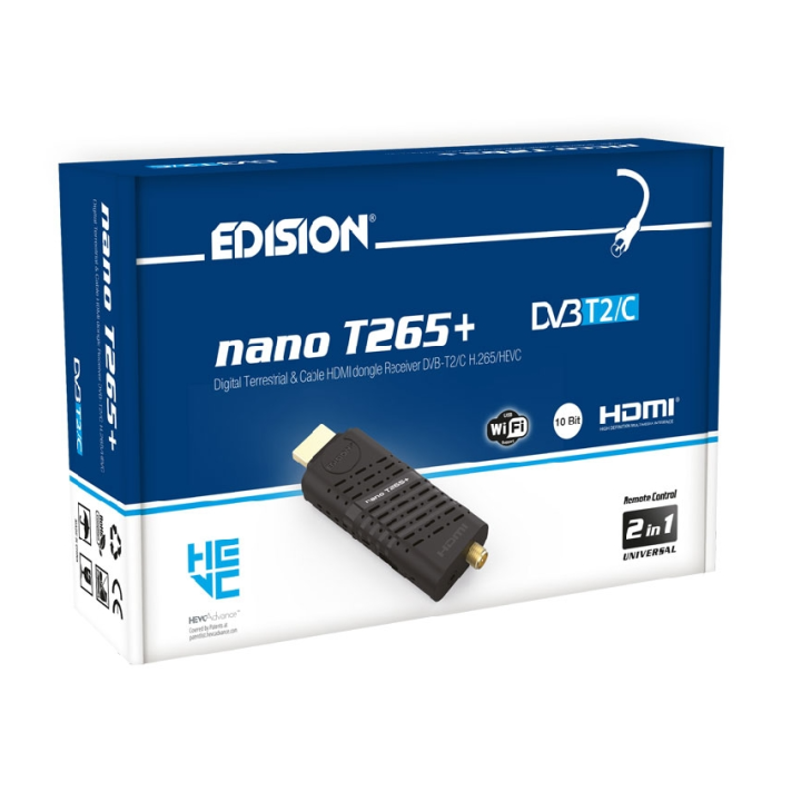 Edision NANO T265+ DVB-T2/C Tuner H.265/HEVC