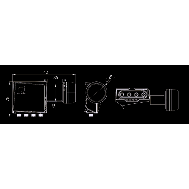 Inverto IDLP-QDL413-PREMU-OPN Quad PLL LNB Premium