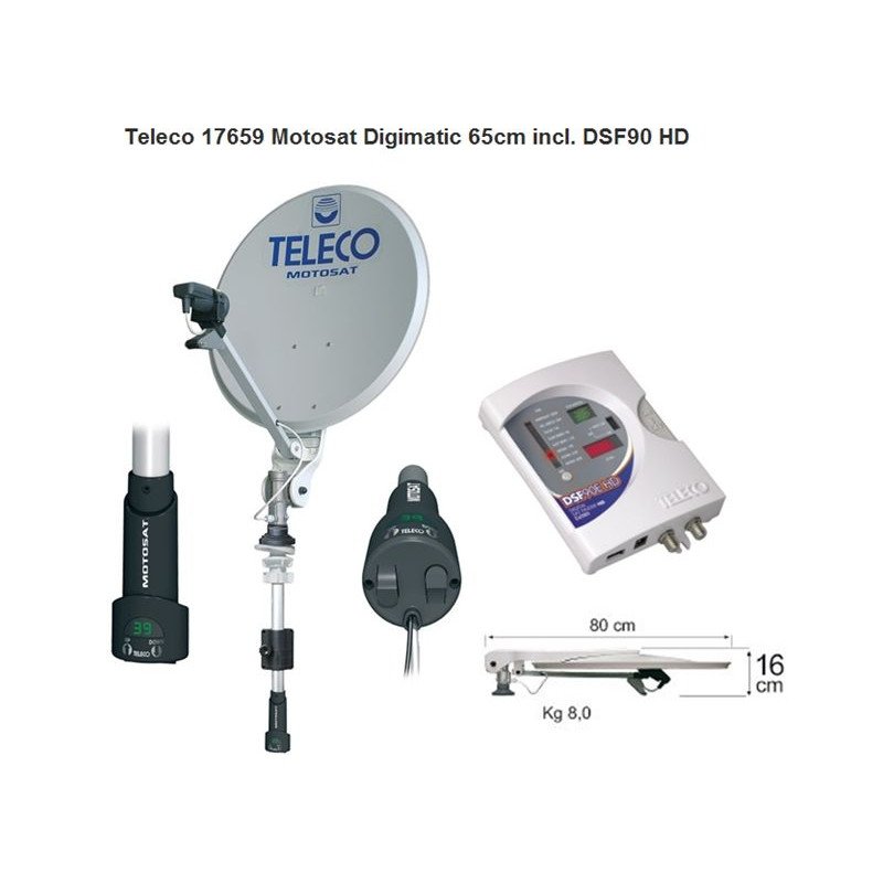 Teleco Motosat Digimatic 65cm + DSF90E HD BX