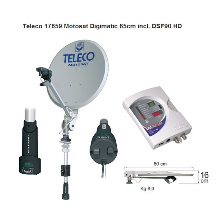 Teleco Motosat Digimatic 65cm + DSF90E HD BX