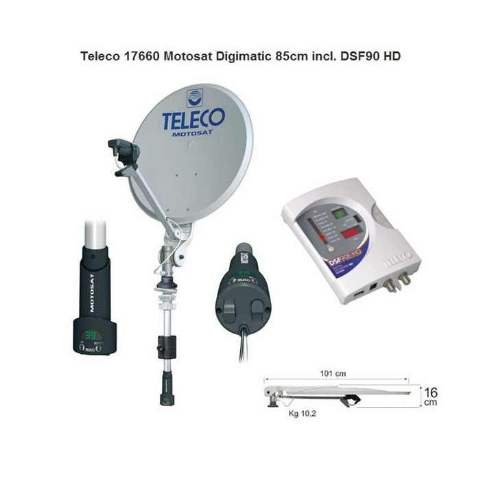 Teleco Motosat Digimatic 85cm + DSF90E HD BLX