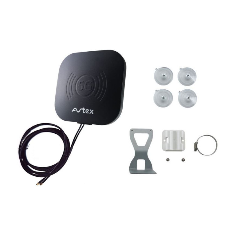 Avtex P55AN 2 Elementen 5G portable mimo-antenne Zwart