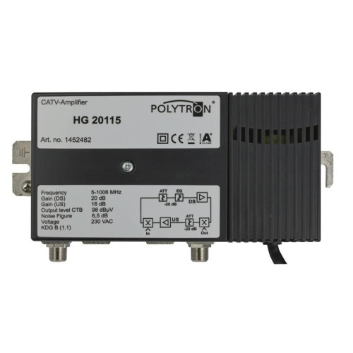 Polytron HG30115 1Ghz, 0-30dB, 4-65ARP25dB, Eq, 115dBµV