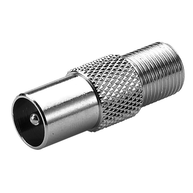 F-Connector Verloop F-female/IEC male