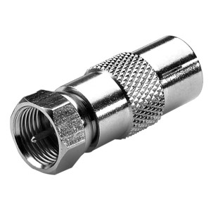 F-Connector Verloop F-male/IEC-female