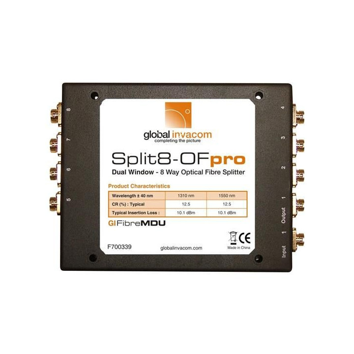Global Invacom SPLIT 8OPro Optical Splitter 8-voudig