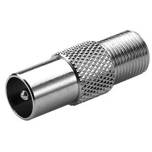 F-Connector Verloop F-female/IEC male