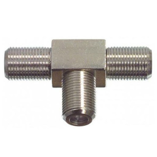 F-Connector T-stuk female