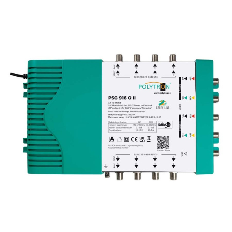 Polytron PSG 916 Q II Multiswitch 9 in 16 uit