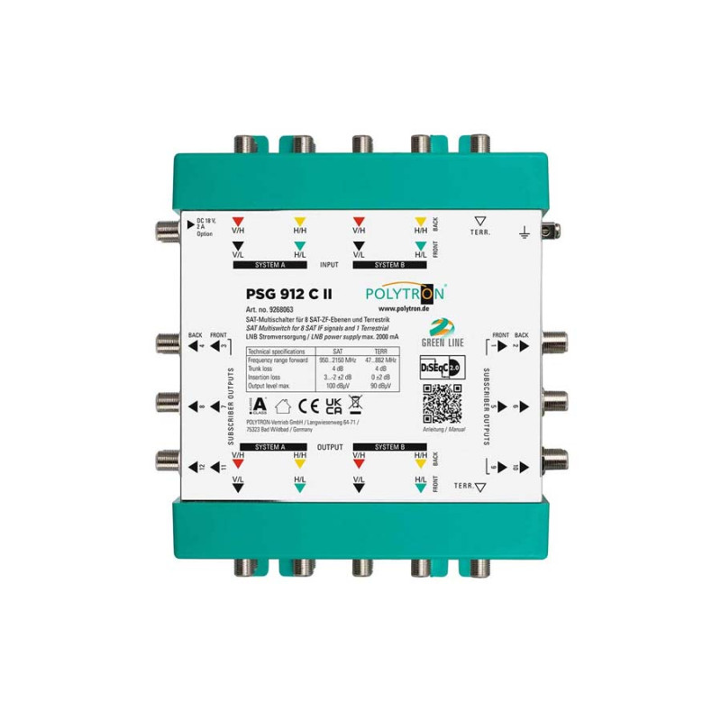 Polytron PSG 912 C II Multiswitch cascade 9 in 12 uit