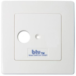Braun Telecom BTV01-SET enkelgats einddoos incl. afdekplaat