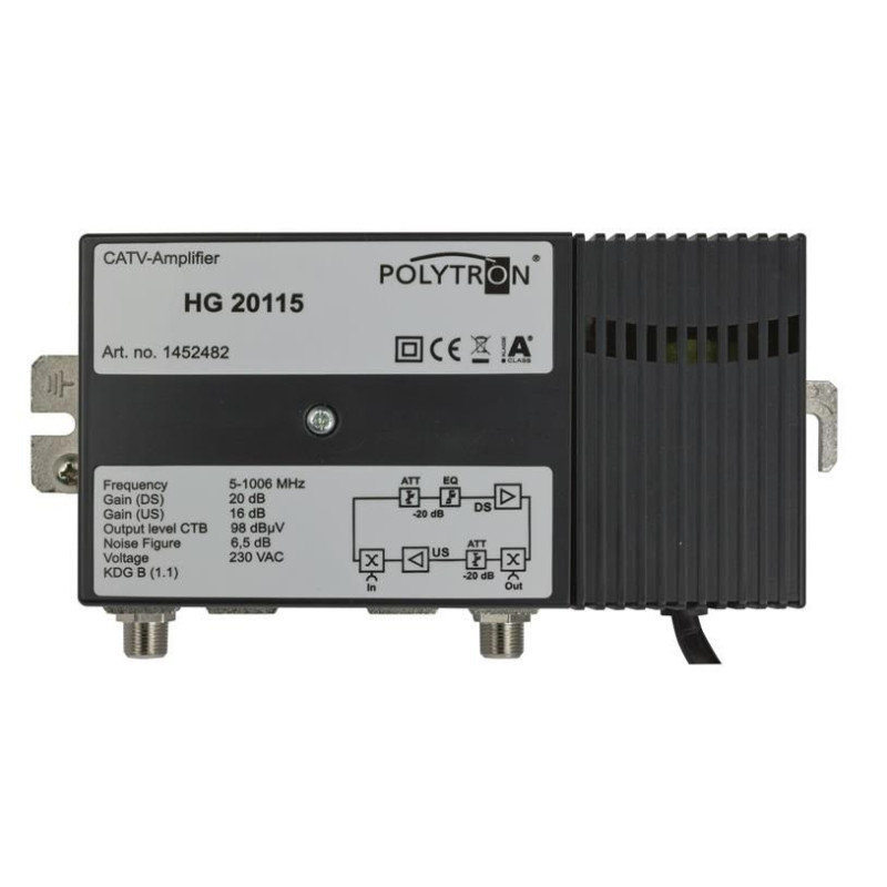 Polytron HG30115 1Ghz, 0-30dB, 4-65ARP25dB, Eq, 115dBµV