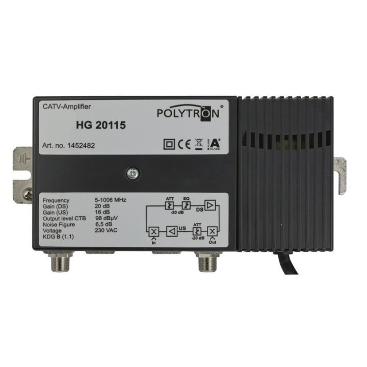 Polytron HG30115 1Ghz, 0-30dB, 4-65ARP25dB, Eq, 115dBµV