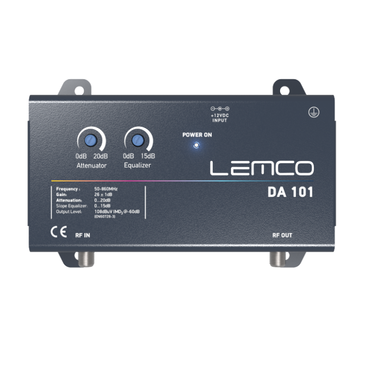 Lemco DA101 Full band 26dB/108dbuV output met equalizer