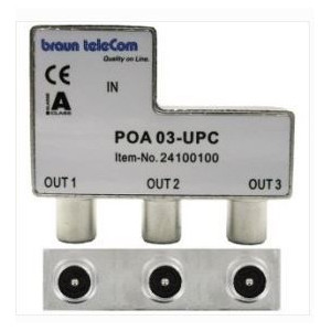 Braun Telecom POA 03 UPC Opdruk 3v IEC verdeler male