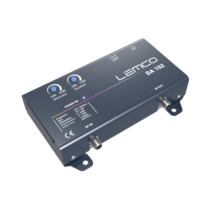 Lemco DA102 Full band 36dB/118dbuV output met equalizer