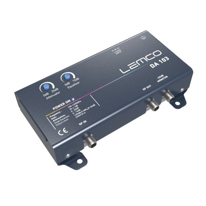 Lemco DA103 Full band 36dB/120dbuV output met equalizer