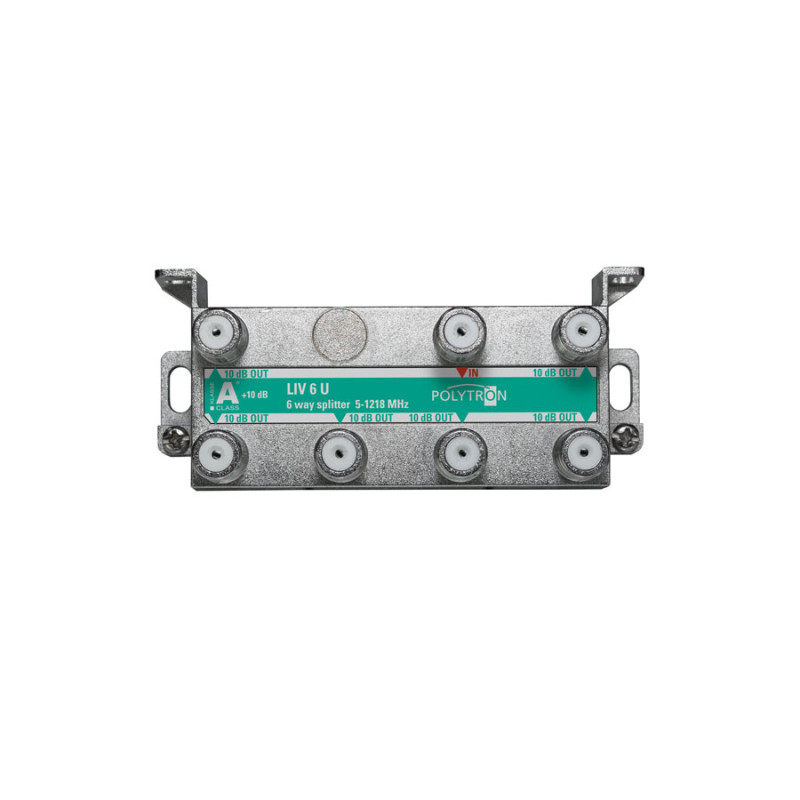 Polytron LIV6U F-splitter 6-voudig 5-1218 1.3 GHzDOCSIS 3.1