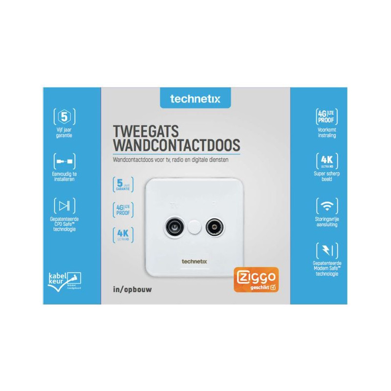 Technetix TRAS-2000-S SHOP R/TV WCD Einddoos Ziggo Geschikt