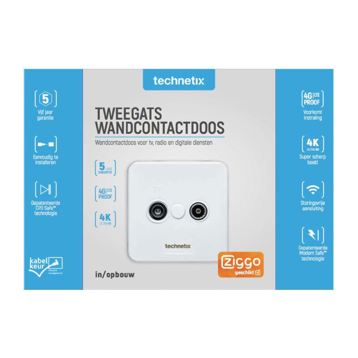 Technetix TRAS-2000-S SHOP R/TV WCD Einddoos Ziggo Geschikt