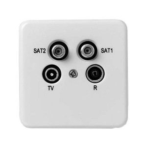 Fracarro R/TV/SAT/SAT WCD incl. afdekpl.+rand Einddoos opop