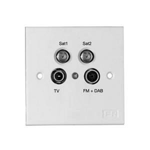 Fracarro TV/FM+DAB/SAT/SAT WCD incl. afdekpl. Einddoos opop