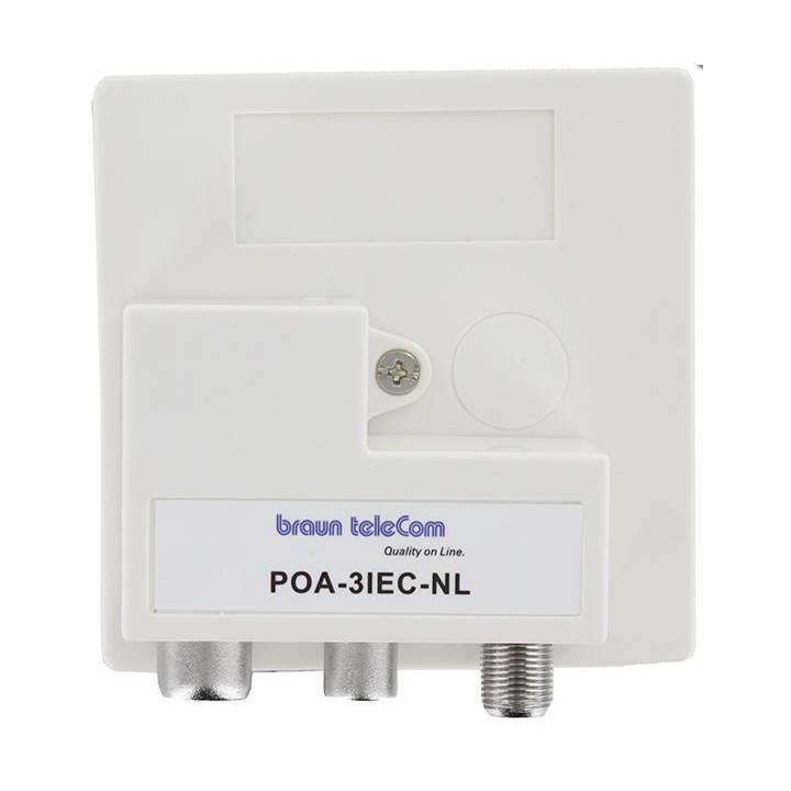 Braun Telecom POA 1 IEC-NL Opdruk verdeler TV-FM male/f-male