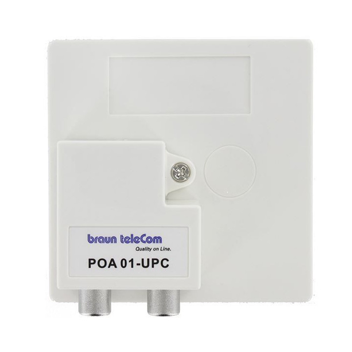 Braun Telecom POA 01 B UPC Opdruk 2v IEC verdeler male