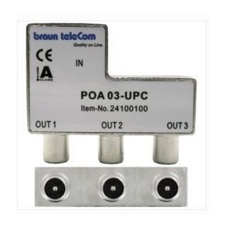 Braun Telecom POA 03 UPC Opdruk 3v IEC verdeler male