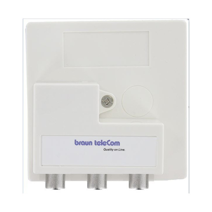 Braun Telecom POA 03 UPC Opdruk 3v IEC verdeler male