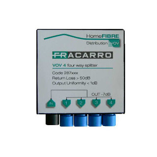 Fracarro VOV 4 Splitter 4-voudig,(7,8dB), mini conn.