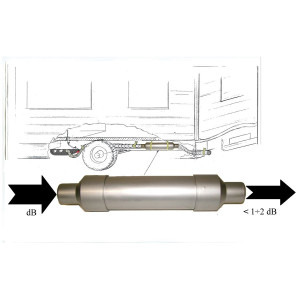 Telair 30274 MAG Extra Uitlaatdemper 450mm X 70mm Ø