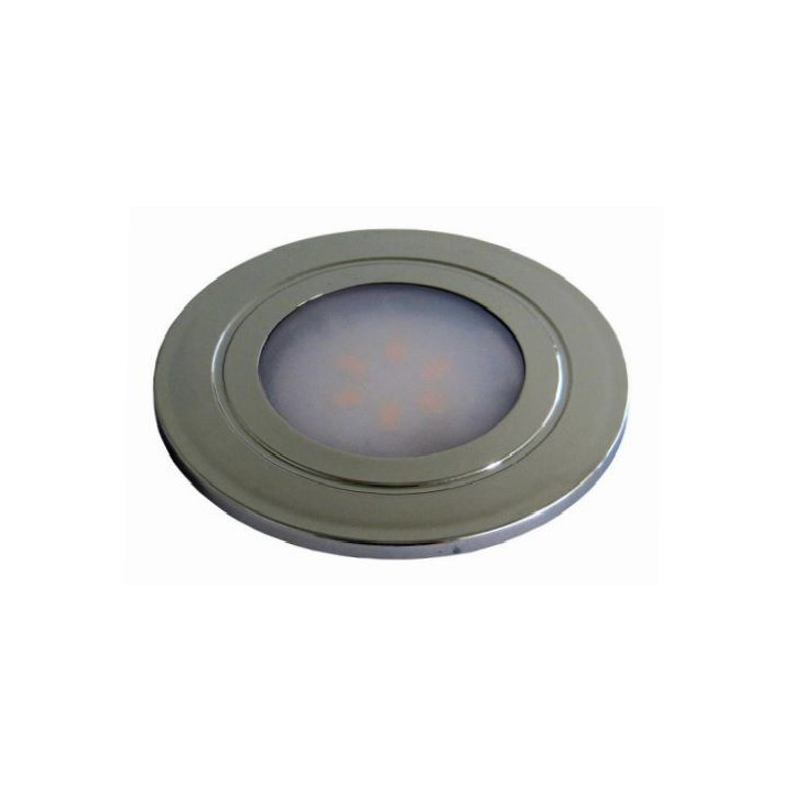 TravelLeds inb spot Ch 80mm 6+6 Leds 3K+6K klem